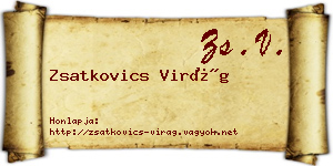 Zsatkovics Virág névjegykártya
