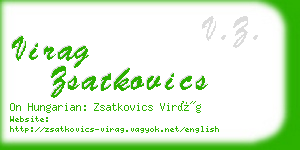 virag zsatkovics business card